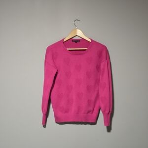 (3for $15) pretty pink Heart Knit Sweater
